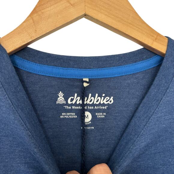 Chubbies Christmas Ornament Blue Pocket T Shirt Sz M - Picture 3 of 5